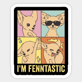 Funny Fennec Fox Vintage Retro Sticker